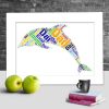 Dolphin word art print