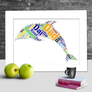 Dolphin word art print