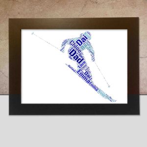 Personalised Skiing word art
