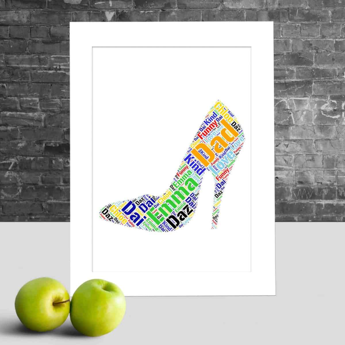 Personalised Shoe Print – Custom Word Art Gift - Image 2