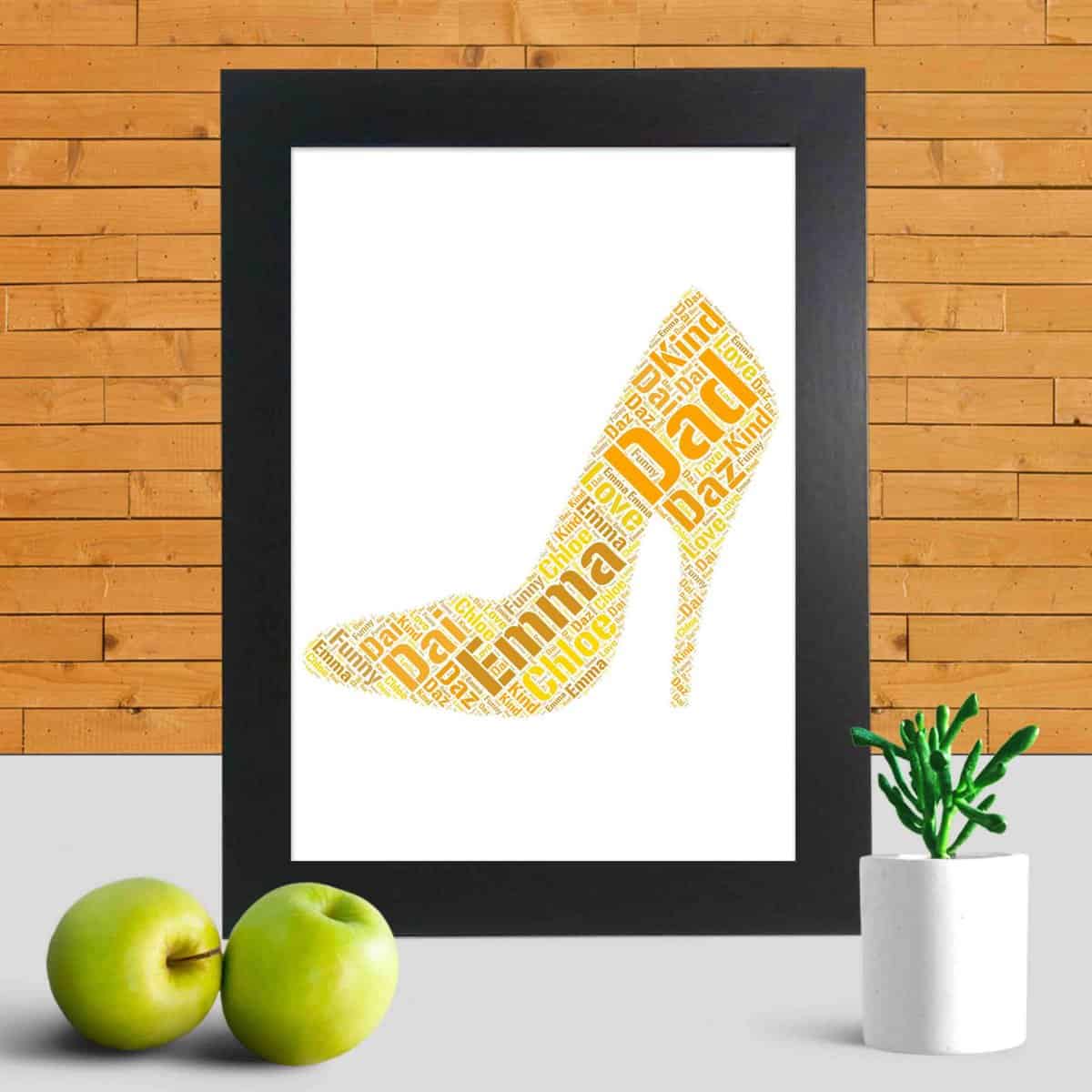 Personalised Shoe Print – Custom Word Art Gift - Image 3