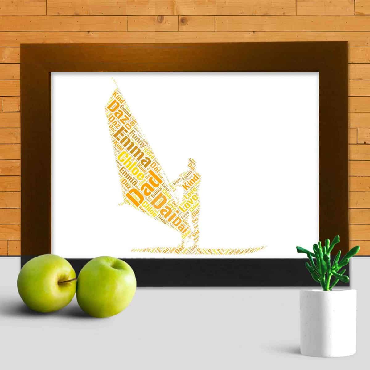 Windsurfing Personalised Word Art – Custom Made Print - Image 3