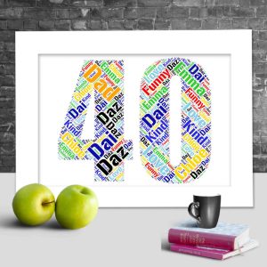 40th anniversary word art