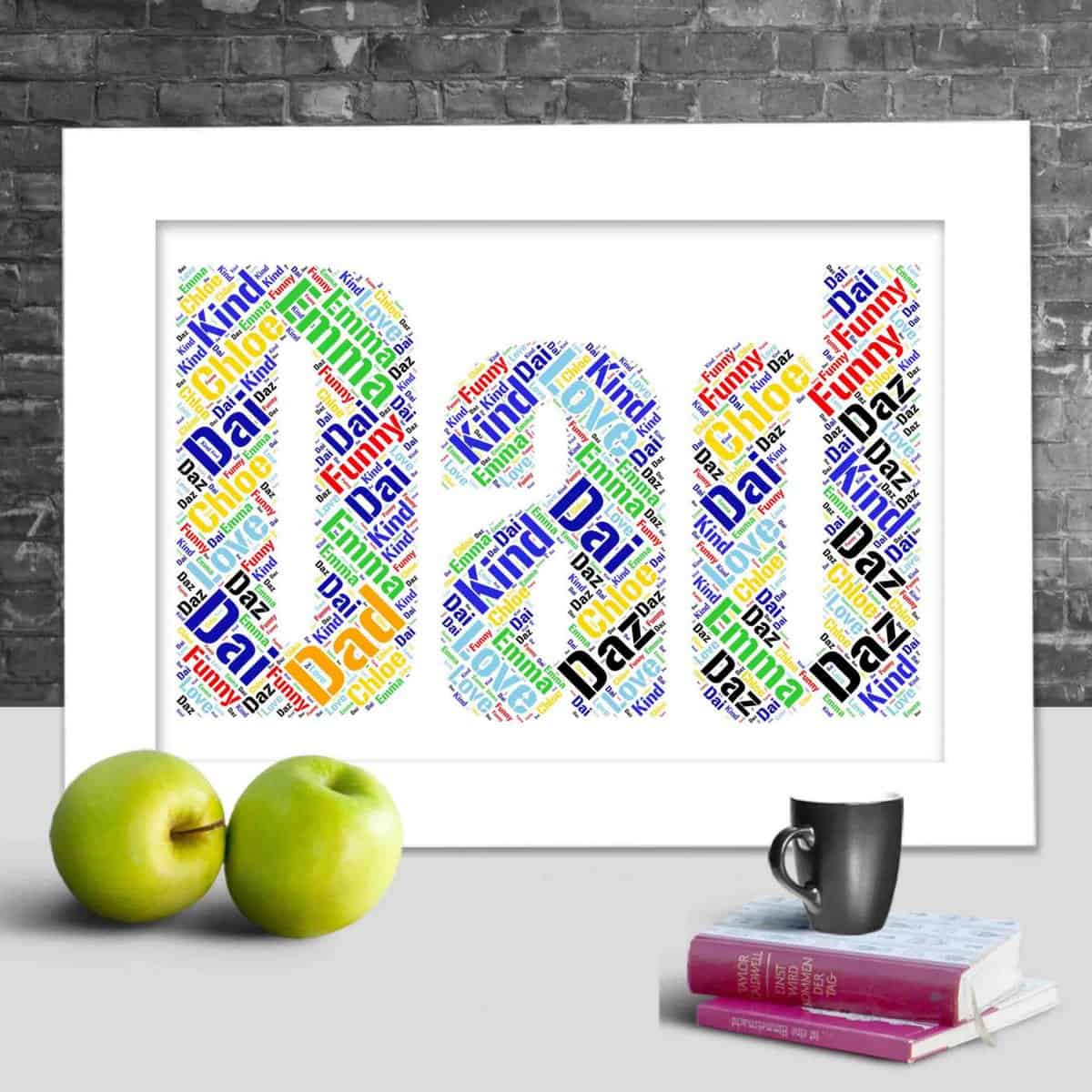 Dad Personalised Word Art – Custom Made Print - Image 2