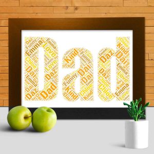 Dad word art print