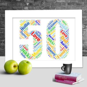 50th anniversary word art