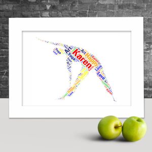 Personalised yoga word art