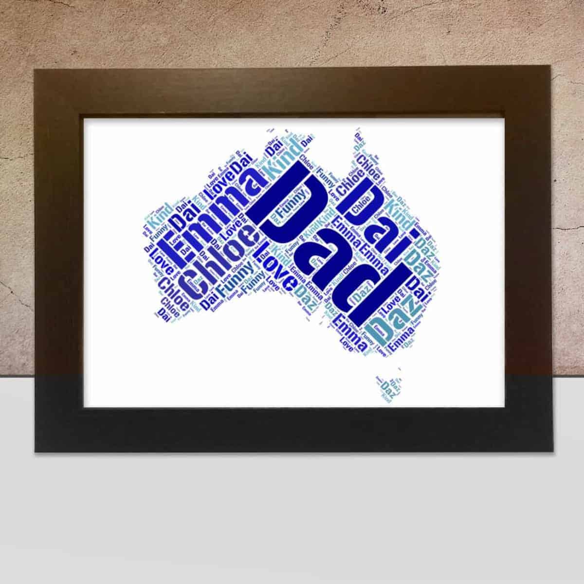 Customised Australia Gift – Personalised Word Art Print - Image 3