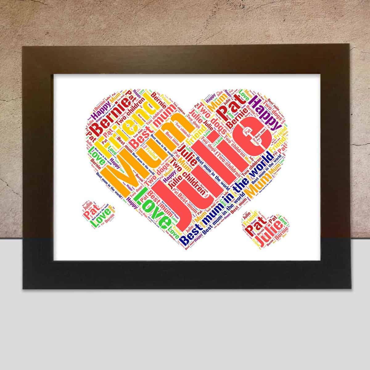 Personalised Love Hearts Wall Art – Custom Made With Your Words - Image 2