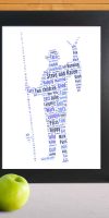 Fisherman word art print