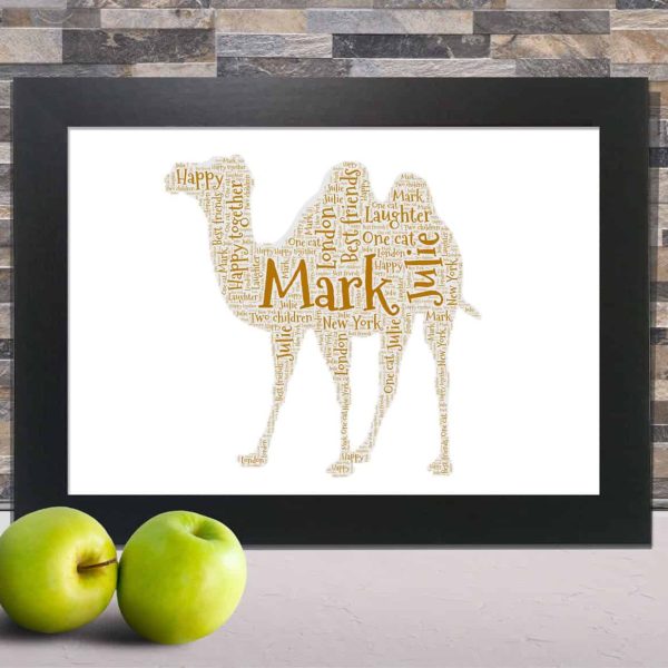 Personalised Camel Word Art