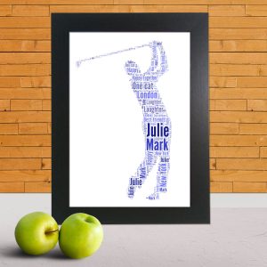 Personalised golf word art