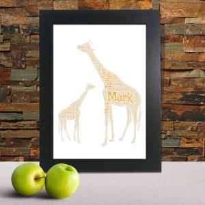 Personalised Mother and Baby Giraffe
