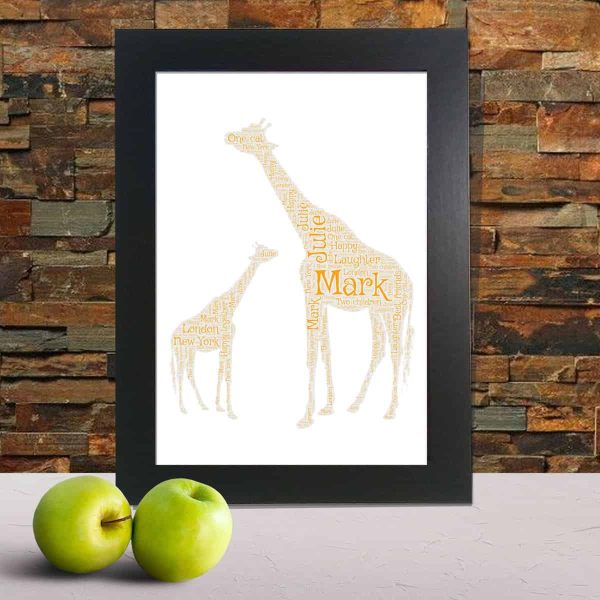 Personalised Mother and Baby Giraffe