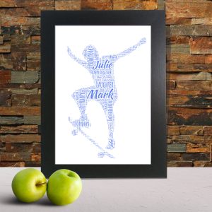 Personalised Skateboarder Word Art