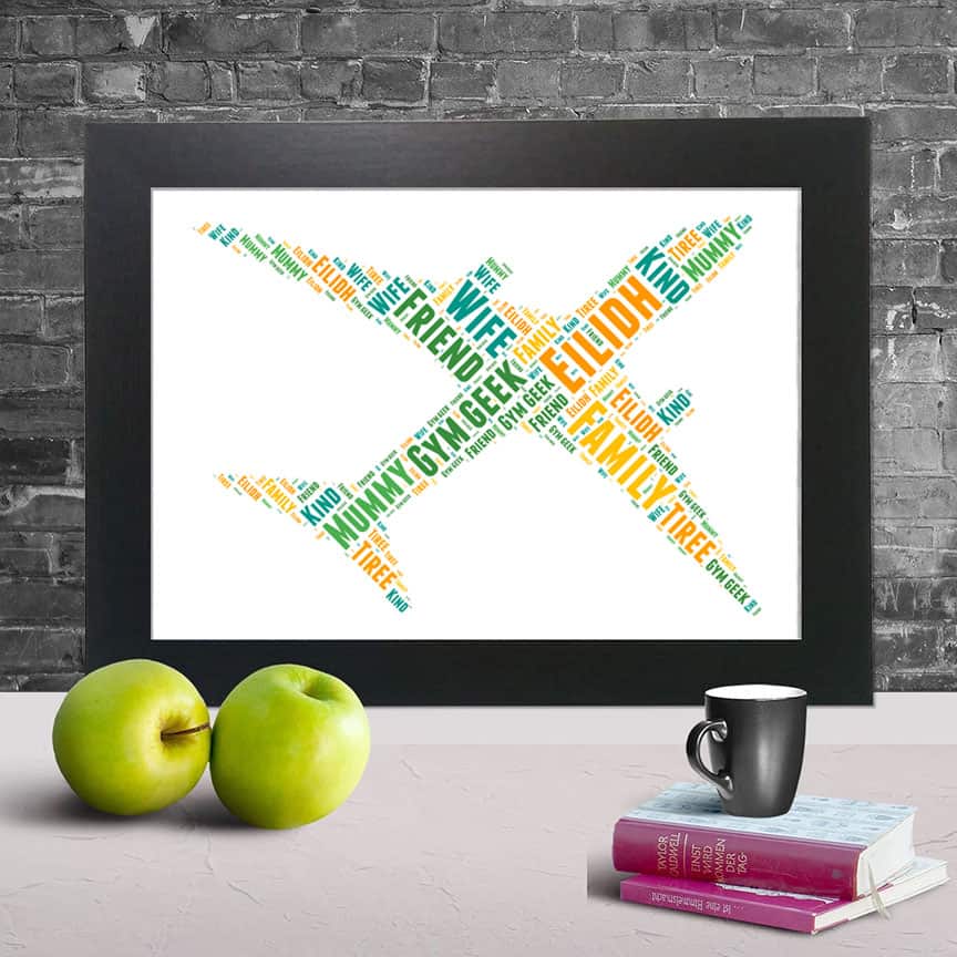 Personalised Aeroplane Word Art – Customised With Your Words - Image 3