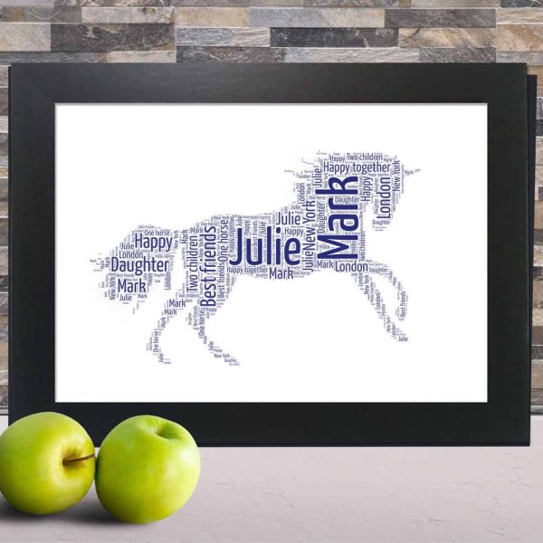 Personalised Running Horse Word Art