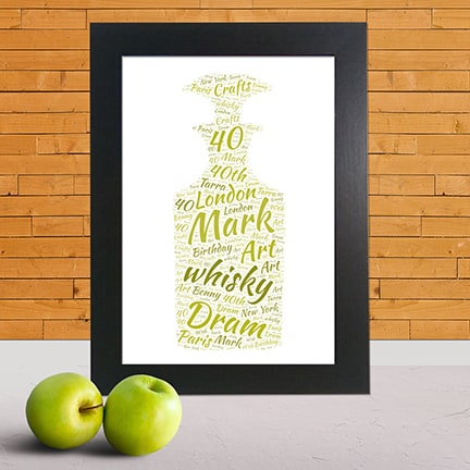 Whisky carafe word art