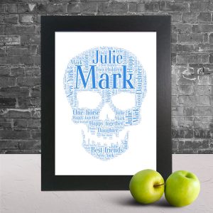 Skull word art