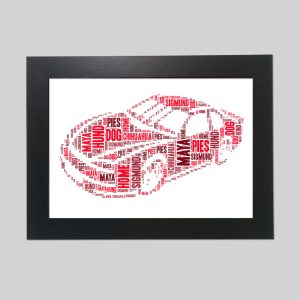 Racing car word art