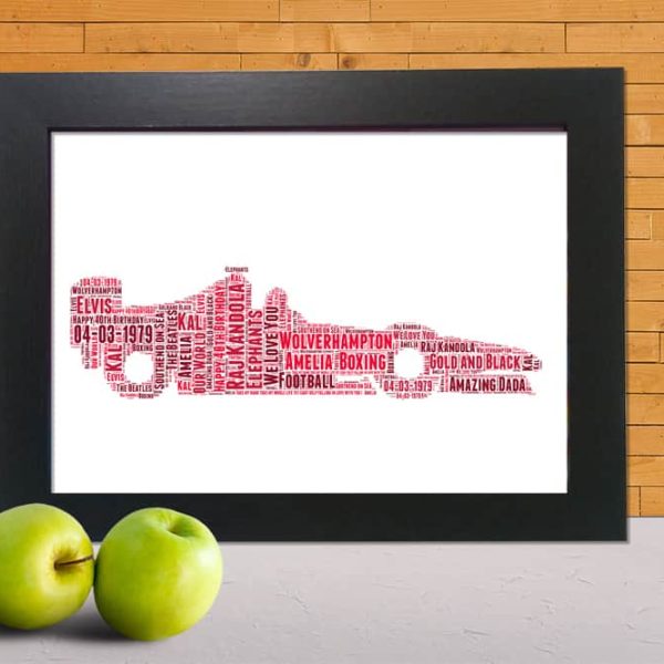 F1 racing car word art