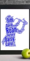 Personalised Saxophone Player Word Art