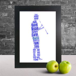 Personalised oboe player word art