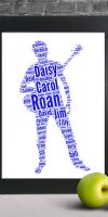 Personalised Guitarist Word Art