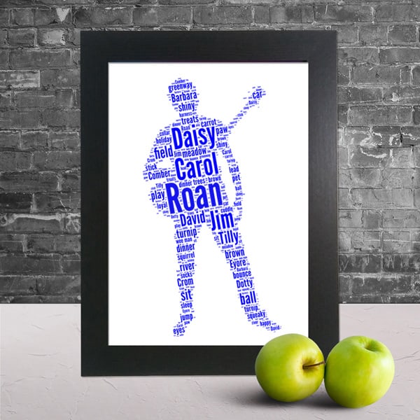 Personalised Guitarist Word Art