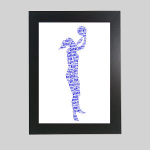 Personalised Netball Player word art