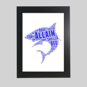 Personalised Shark word art
