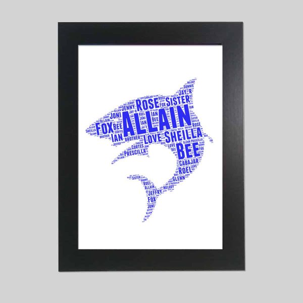 Personalised Shark word art