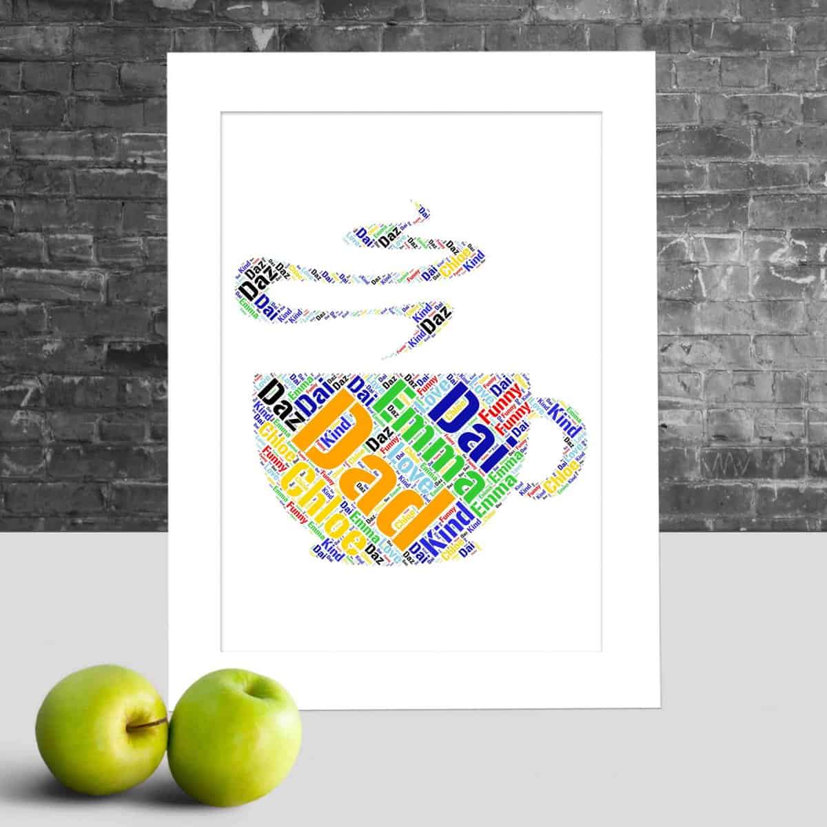 Personalised Coffee Cup Wall Art – Custom Made With Your Words - Image 3