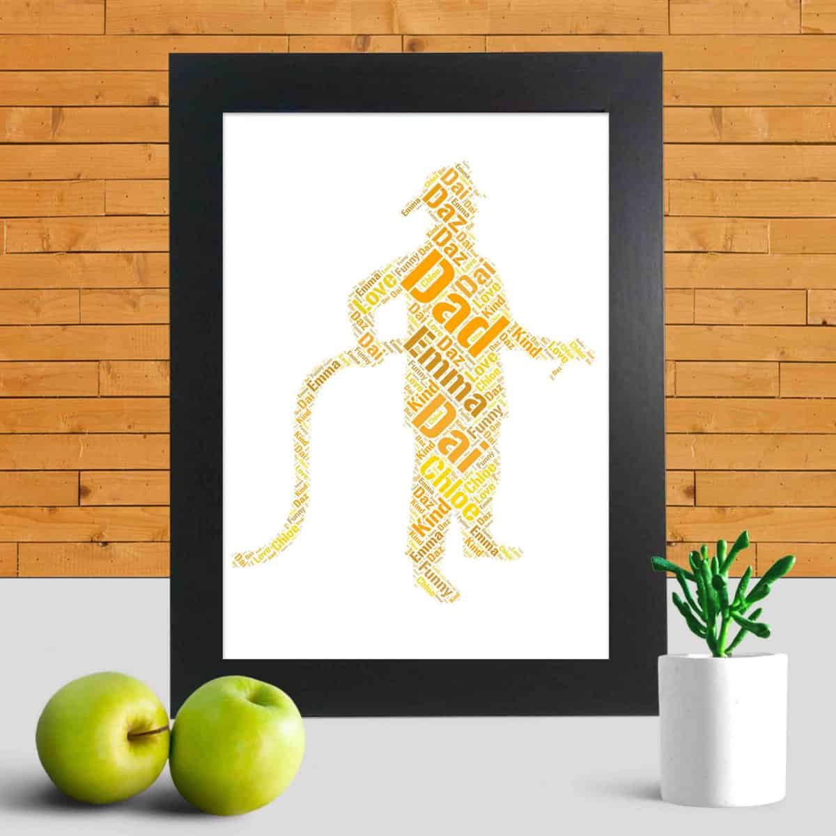 Personalised Fireman Print – Custom Word Art Gift - Image 2