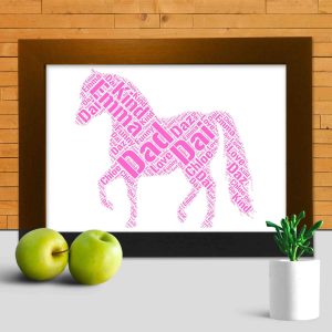 Pony word art print