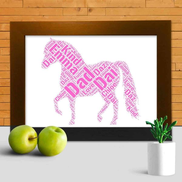 Pony word art print