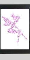 Tinkerbell word art print