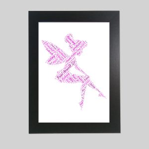 Tinkerbell word art print