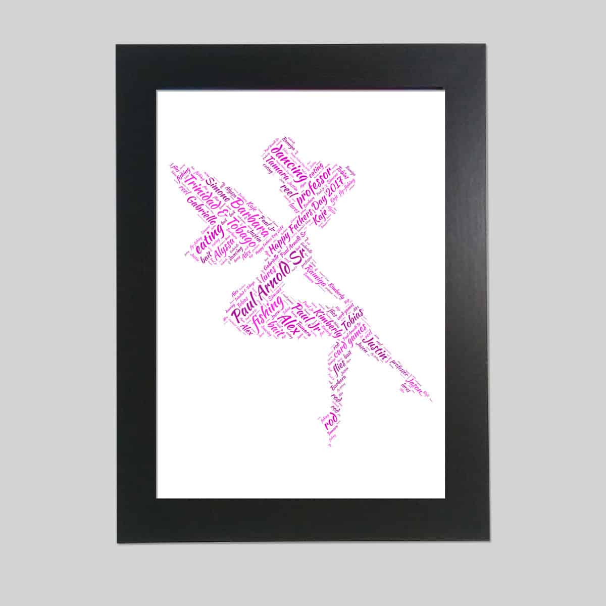 Tinkerbell word art print