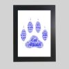 Personalised Cat paw word art