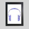 Personalised Headphones word art