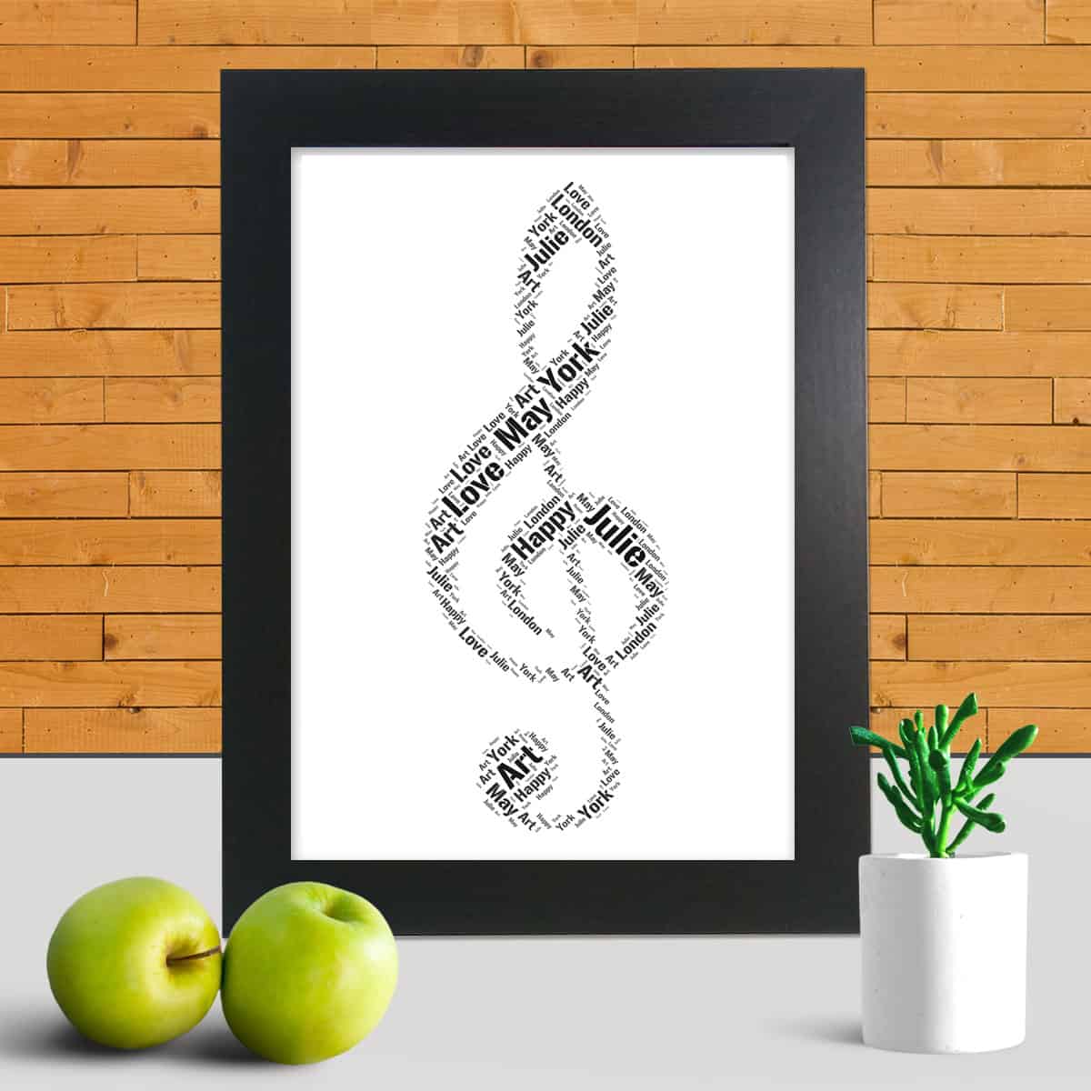 Personalised Music Note Word Art – Customised With Your Words - Image 2