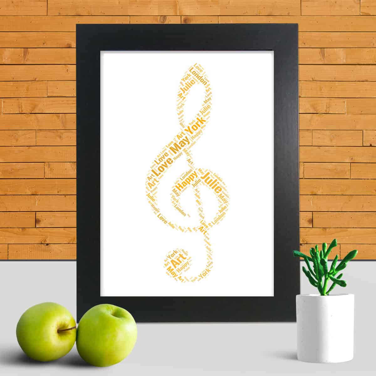 Personalised Music Note Word Art – Customised With Your Words - Image 3