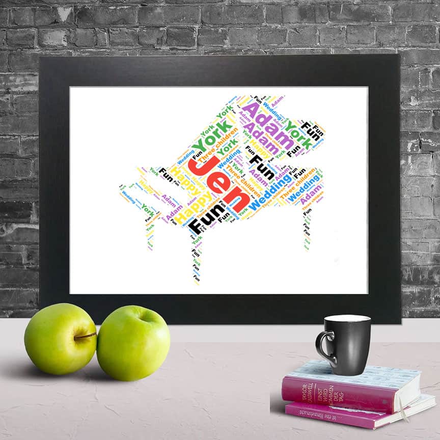 Personalised Piano Name Print – Custom Word Art - Image 2