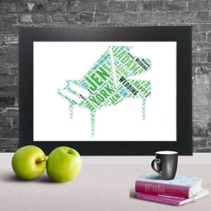 Personalised Piano word art