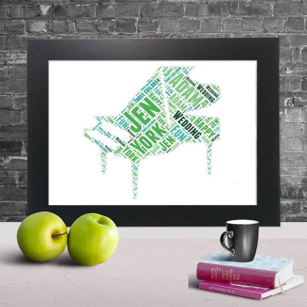Personalised Piano word art