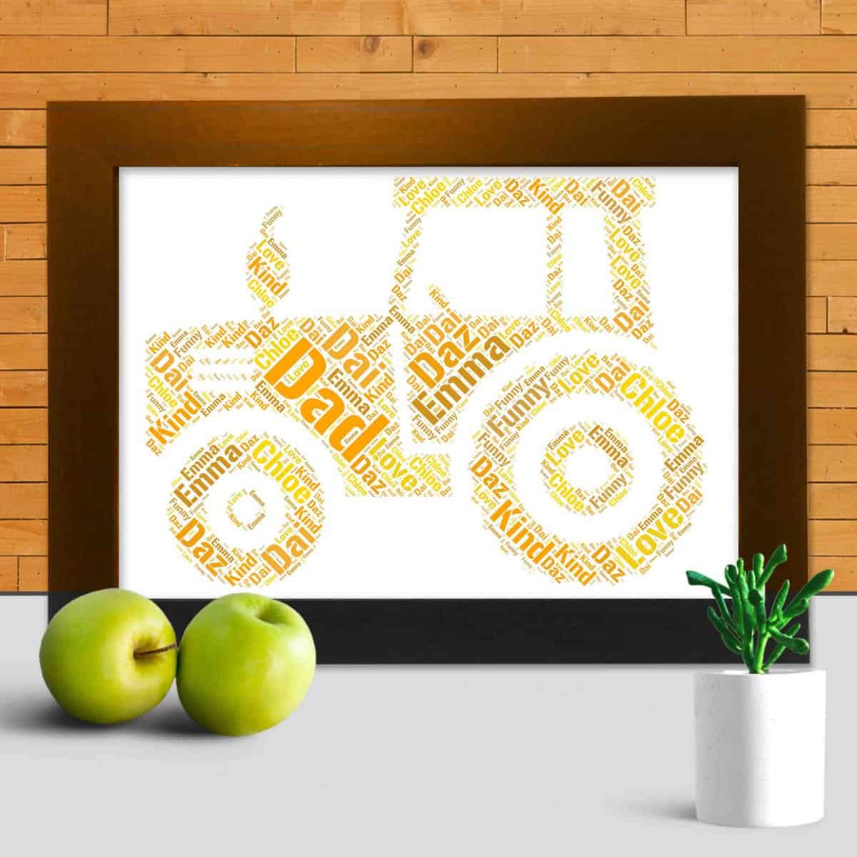 Custom Tractor Print, Personalised With Your Words - Image 3