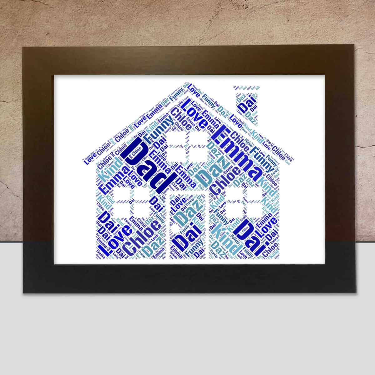 Personalised House word art