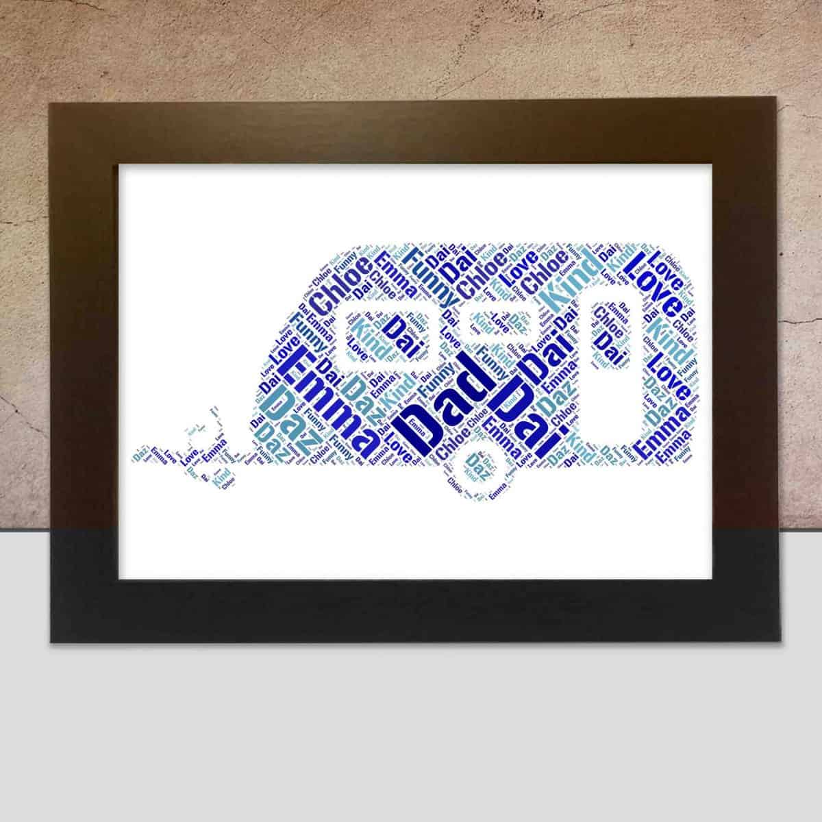 Customised Caravan Gift – Personalised Word Art Print - Image 2