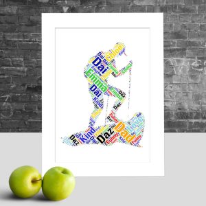 Word art print of a Hiker